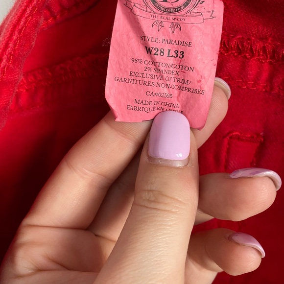 Ladies Red Skinny Jeans - Picture 2 of 2